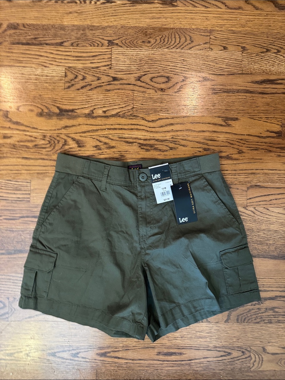 Lee Olive Night Mid-Rise Shorts